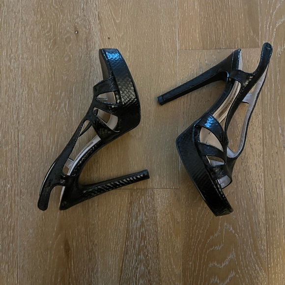 Zara basic heels black snakeskin - Picture 5 of 9